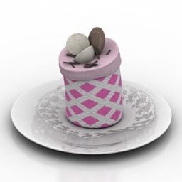 Чашка для торта 3d модель