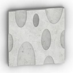 Modèle ovale de panneau de roche modèle 3D