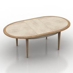 テーブル楕円形のダイニング家具3Dモデル