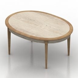 Dining Table Oval 3d model