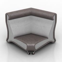 Canapé d'angle élégant Avanta modèle 3D