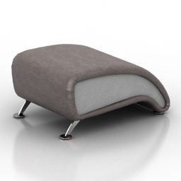 Modello 3d con rivestimento del sedile curvo