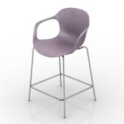 Armchair Bar Chair Inox Legs 3d model