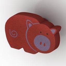 Piggy Shaped Handle Furniture 3d-modell