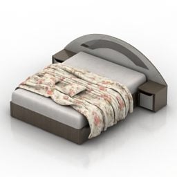 เตียง Ambianta หัวโค้งพร้อมโมเดล Blacket 3d