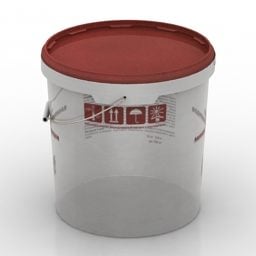 Red Canister Paint 3d model