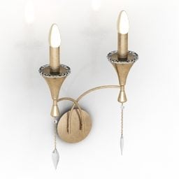 Elegant Brass Sconce 3d model