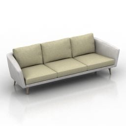 Sofa z trzema siedzeniami Model 3D