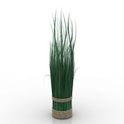Modello 3d della pila di erba