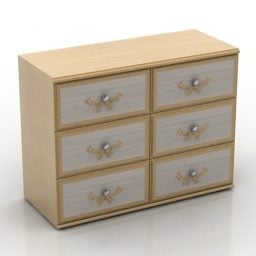 Wood Locker Shelves 3d model