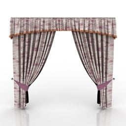 Vintage Curtain Collaped 3d model