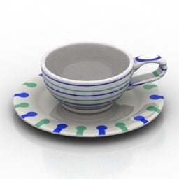 Materiał porcelanowy na filiżankę herbaty Model 3D