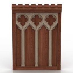 Декоративна 3d модель церковної архітектури. Колони