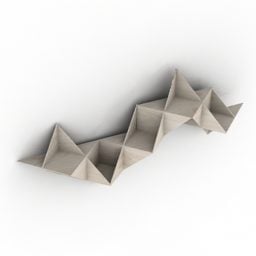 Driehoek plankmeubilair 3D-model