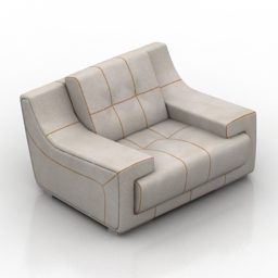 Upholstered Armchair Carusso 3d model
