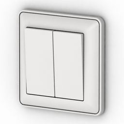Interruptor de dos botones modelo 3d