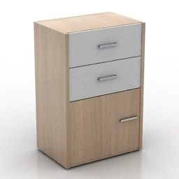 Small Locker Office Bookcase 3d model
