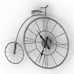 时钟自行车形状3d模型