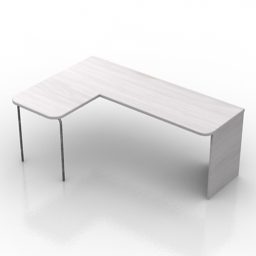 Suorakaiteen muotoinen puupöytä yksinkertainen tyylinen 3d-malli
