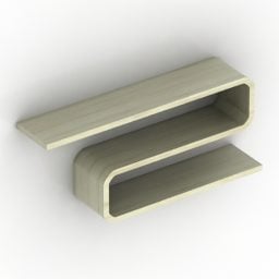 Modern Square Shelf 3d-modell