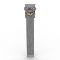 Modelo 3d de columna griega romana vintage