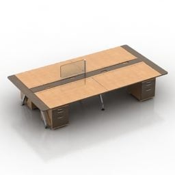 Minimalist Wood Bedside Table 3d model