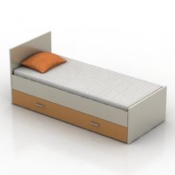 3д модель односпальной кровати Modex