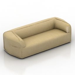 Glattes Sofa Moroso 3D-Modell