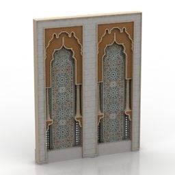 3д модель панели в арабском стиле