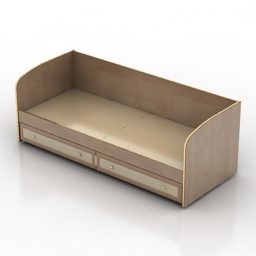 Sofa Panel Kayu Skand model 3d