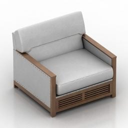 Armchair Zivella With Inside Drawer 3d model