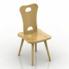 Kid Chair Wooden With Hole Back