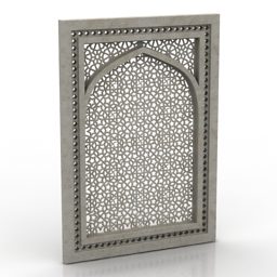3d модель різьбленої рамки в мусульманському стилі