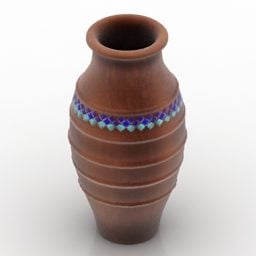 Modèle de ligne de vase en terre cuite modèle 3D