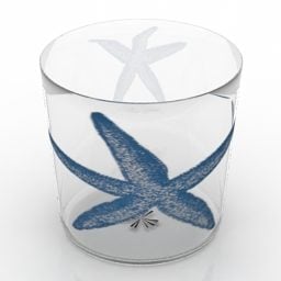 ガラス食器の装飾パターン3Dモデル