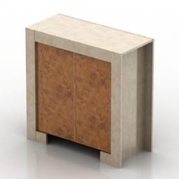 Locker Table Marble Top 3d model