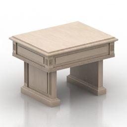 Mesa de banqueta redonda com prateleira embaixo Modelo 3D