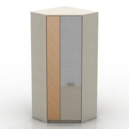 3д модель углового шкафа для спальни Modex
