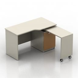 Stół roboczy z szafką na kółkach Model 3D
