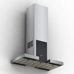 خزانة مطبخ مع فرن وشفاط نموذج ثلاثي الأبعاد