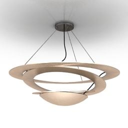 Luster Ceiling Lamp Cubic Shade 3d model