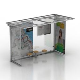 Bus Stop Heritage Style 3d-modell
