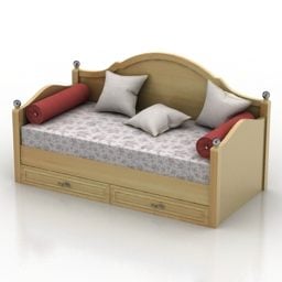 ベッドキャメルバック子供用家具3Dモデル