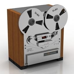 Vintage Tape Recorder Akai 3d model