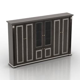 Wall Bookcase Office Furniture 3d model