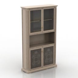 Bookcase Office Cabinet Classic Style 3d model