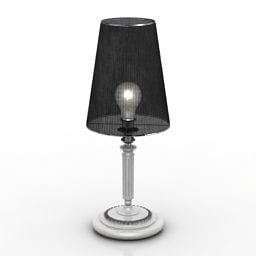 Table Lamp Blur Black Shade 3d model