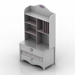 Retro Locker met drie laden 3D-model