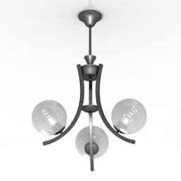 3д модель Люстра Lampex Three Bulbs