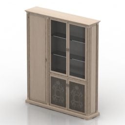 Antik bokhylla kontorsmöbler 3d-modell